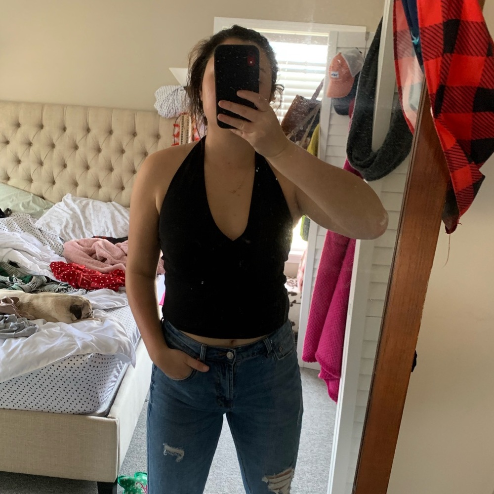 Black Halter Top